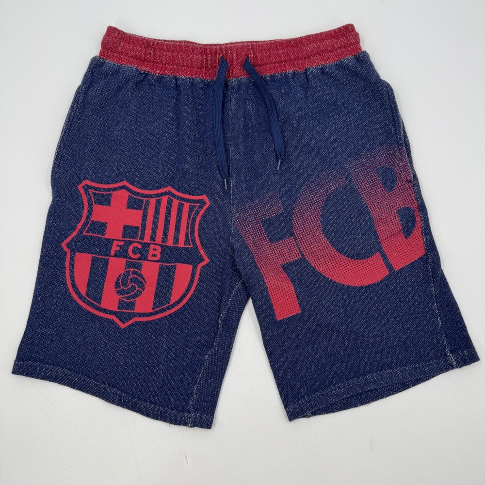 FC Barcelona Soccer Shorts Mens Size M Drawstring‎ Athletic Blue Red